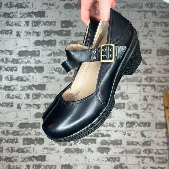 Sanita | women black leather clog Mary Jane’s 42 - Picture 1 of 8